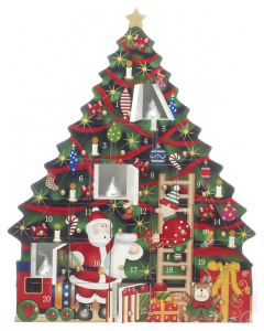 Santa Tree Wood Calendar